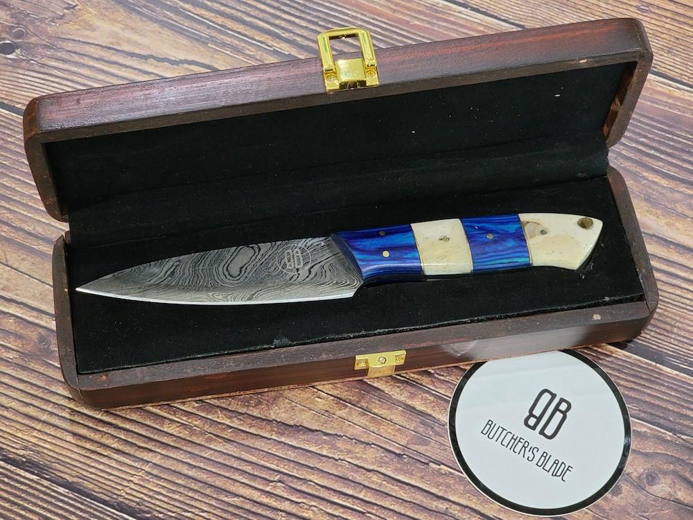 Limited Edition Handmade Damascus Pairing Knife - MeatSoHorny